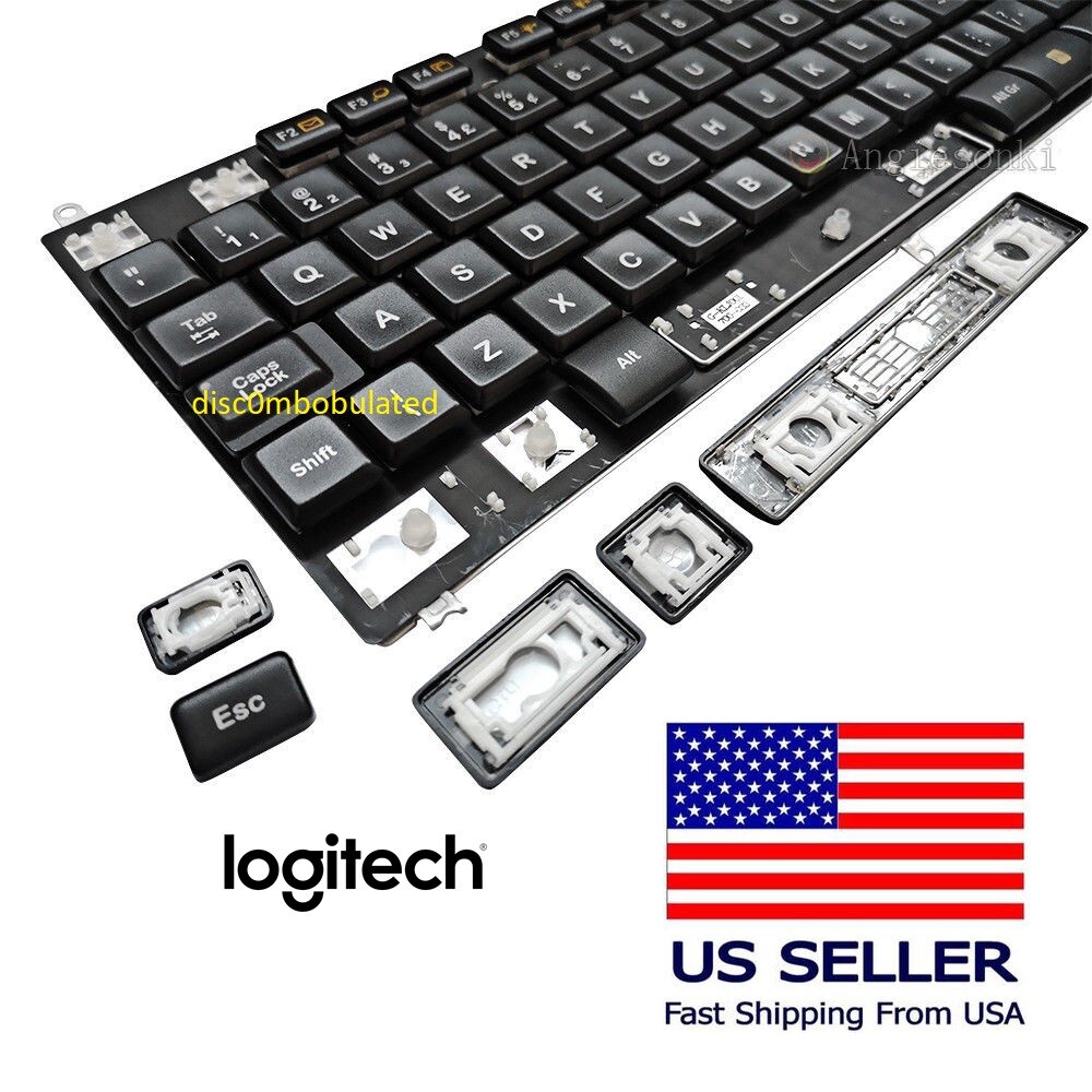 Logitech K800 Wireless Illuminated Keyboard keycap + retainer hinge replacement