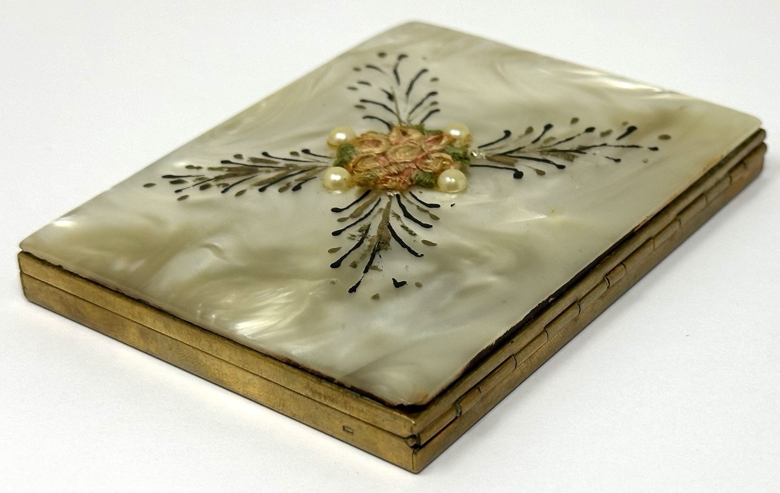 Vintage F.W Francis Webb Silver Cheroot Holder w/Mother of Pearl Cigarette Case