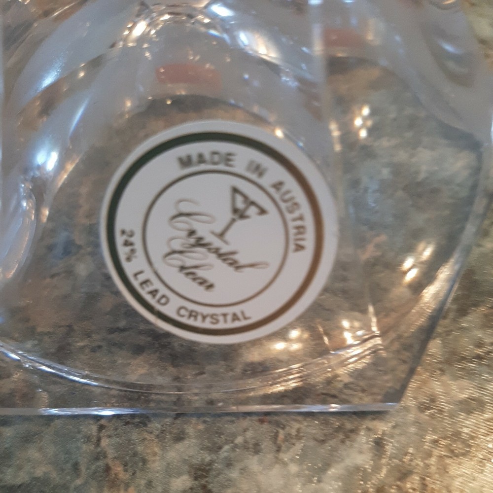 2 Lead Crystal 24% Clear Candlesticks Holders Austrian