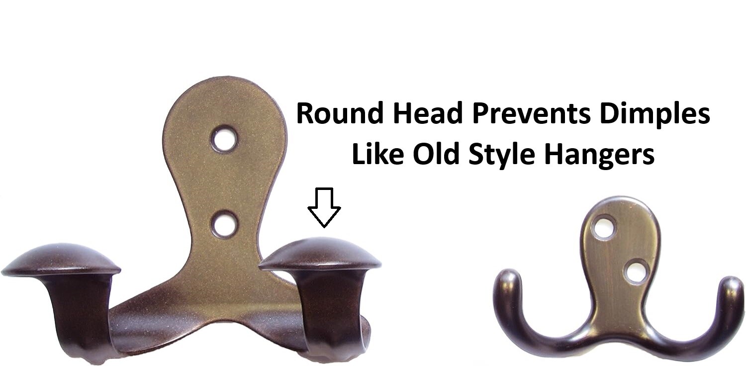 4 Pieces- FENIX Smart Hook Double Garment Friendly Clothes Coat Towel 2-Hooks