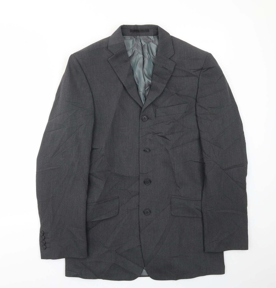 River Island Mens Grey Polyester Blend Blazer Size 40