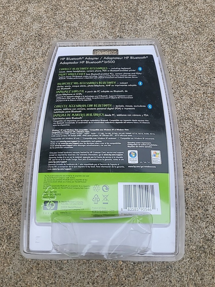 HP Bluetooth USB 2.0 Wireless Adapter BT500, Wireless Print, Transfer Documents