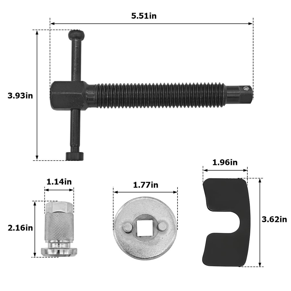 Bittwee Car Brake Piston Wind Back Tool, 3pcs/Set Caliper 3 PCS/Set