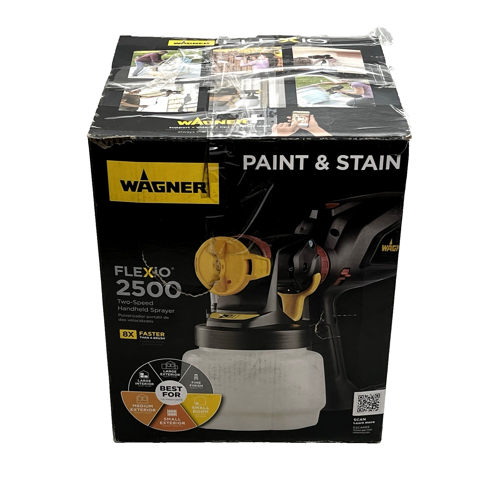 Wagner FLEXiO 2500 Corded Electric Handheld HVLP Paint & Stain Sprayer
