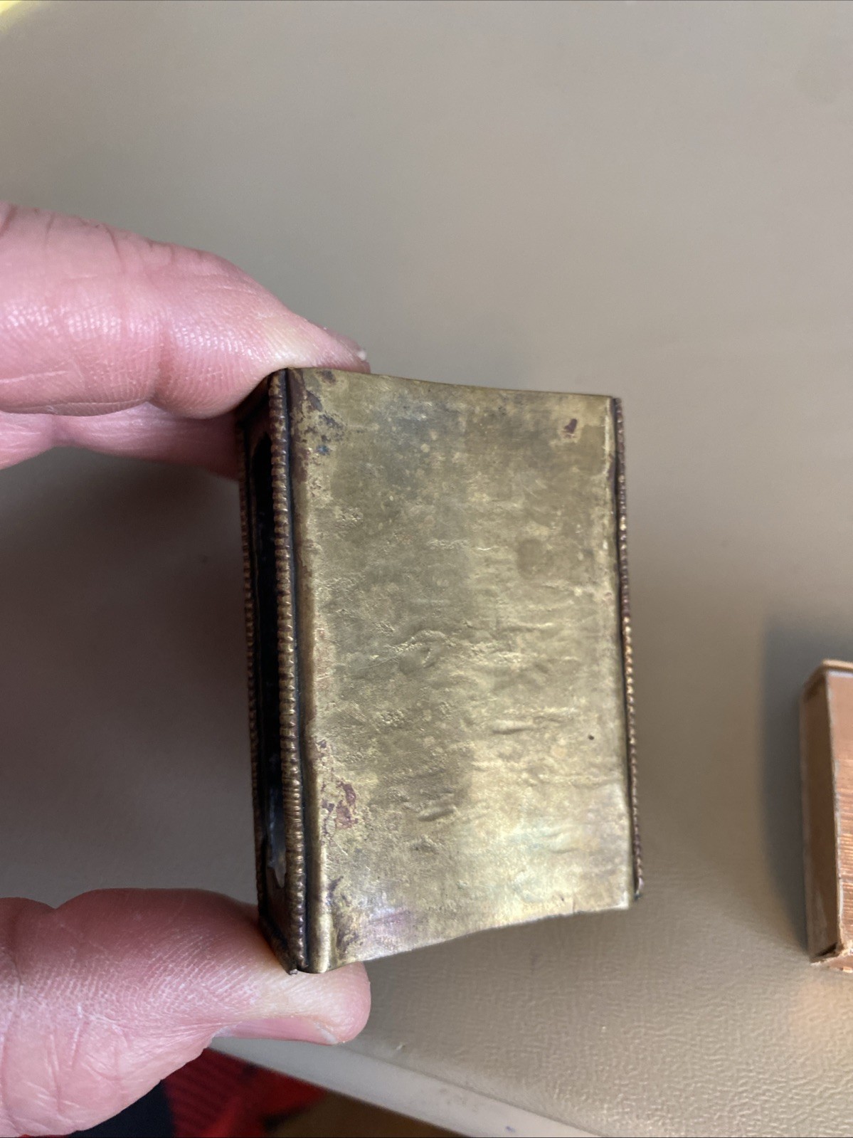 VINTAGE TIBETAN MATCHBOX HOLDER – ORNATE HANDMADE DESIGN