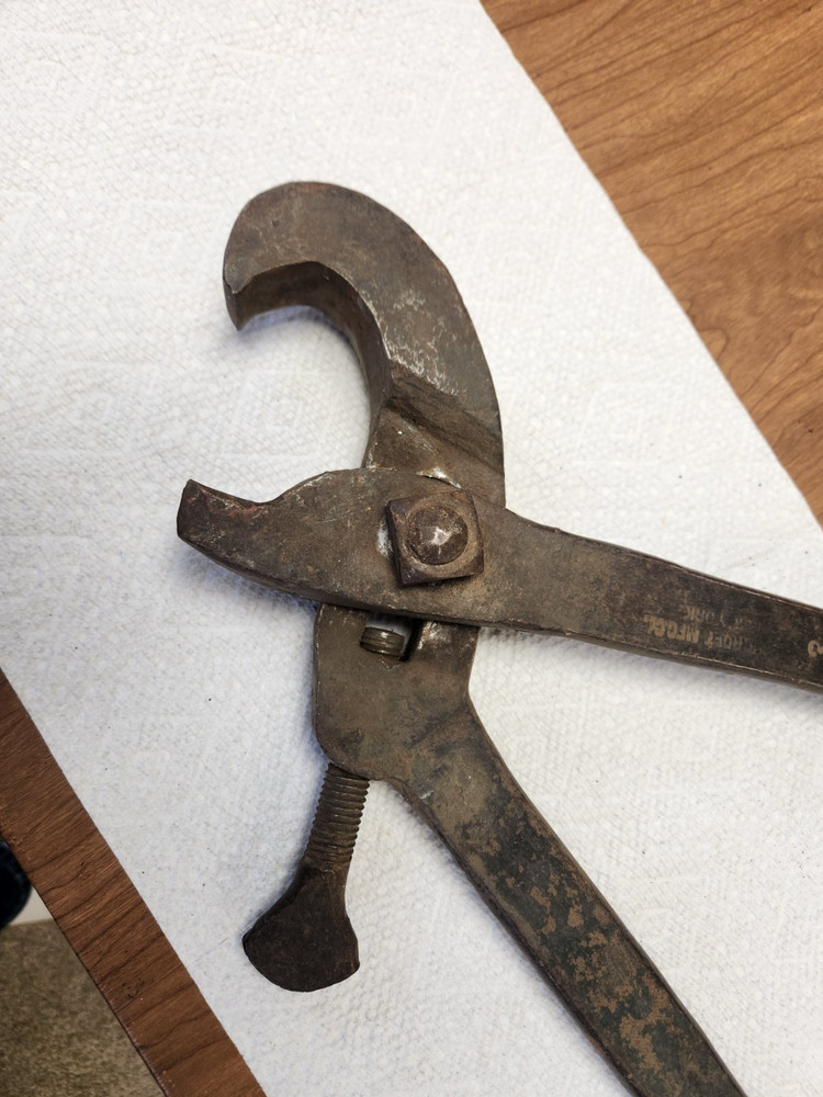 Vintage Primitive Blacksmith Pipe Wrench - Ashcroft #3