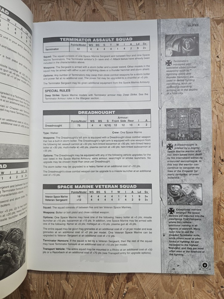 Warhammer 40k Space Marine Codex 3rd Edition Codex 4th Print 2002