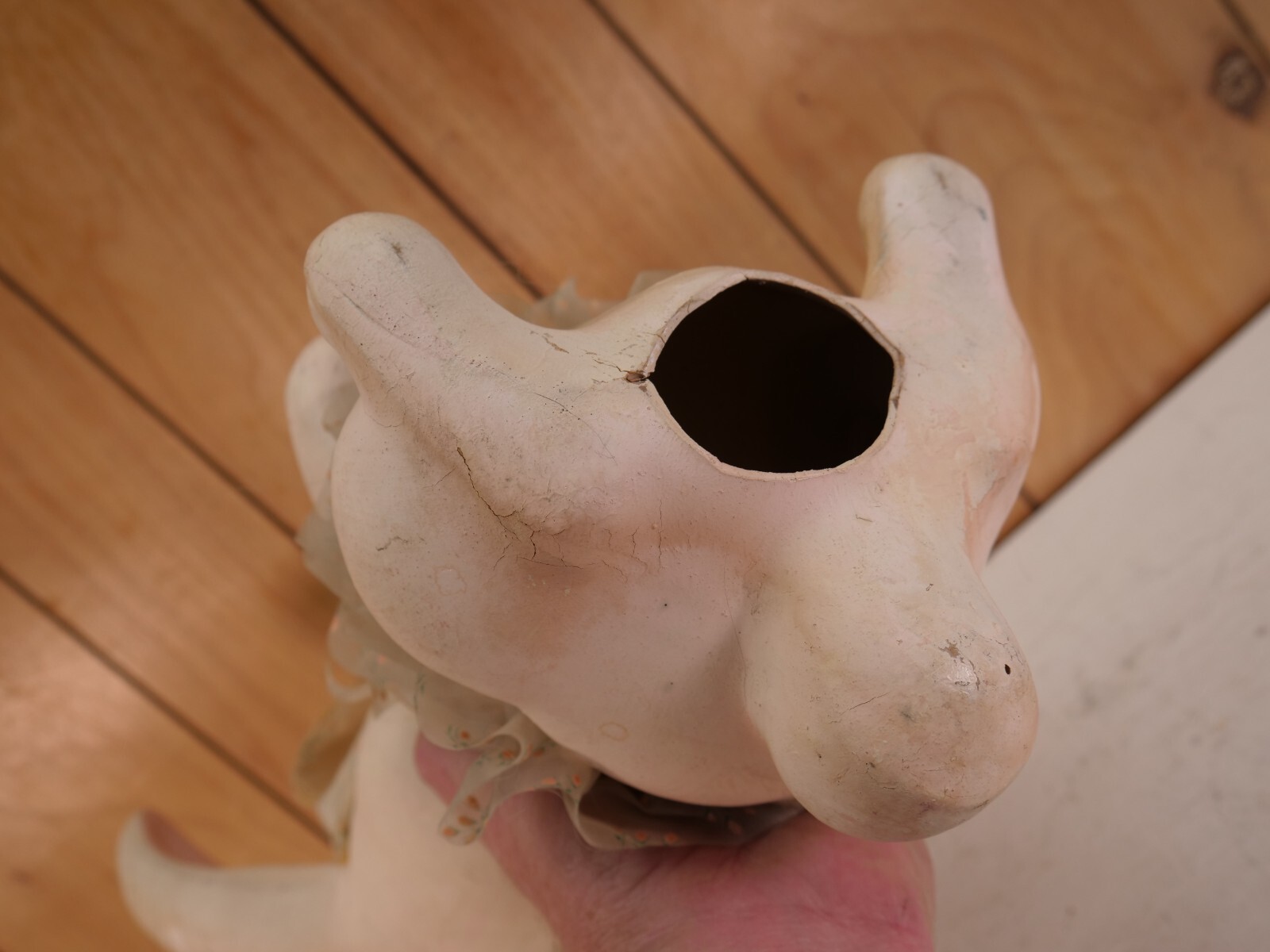 Vintage Hand Painted Large Easter Rabbit Statue RARE