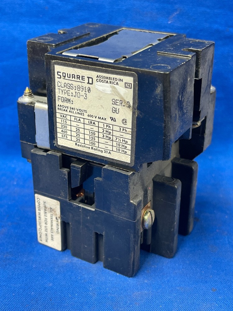 SQUARE D CLASS 8910 TYPE JO-3 CONTACTOR
