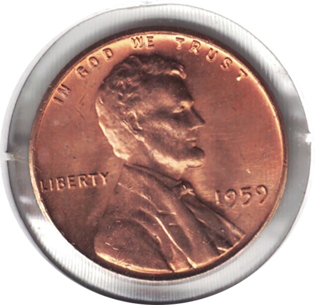1959 LINCOLN CENT ERROR ON LIBERTY