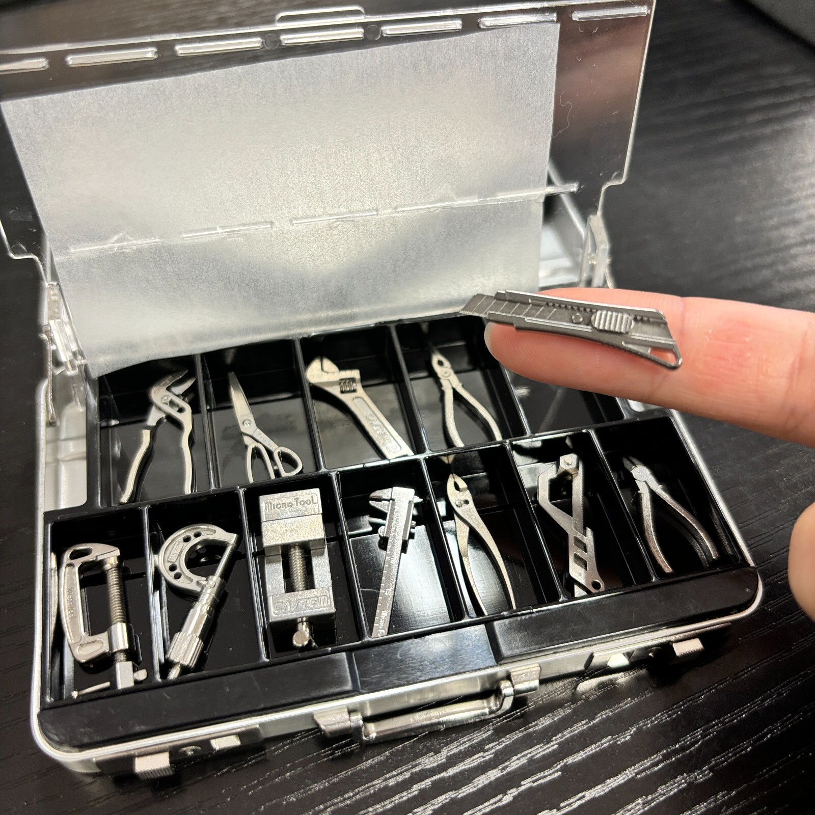 12 Types Micro Tool Set Miniature Collectibles Attaché Case Dad Gift Japan New