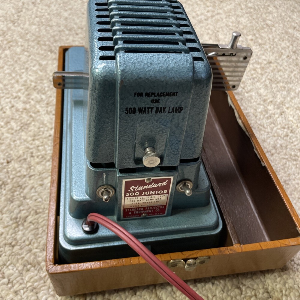 vintage standard projector Original Case Manual Working