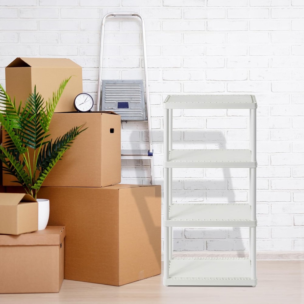 2 Pack Gracious 4 Shelf Fixed Height Solid Light Duty Storage Unit 12x24x48