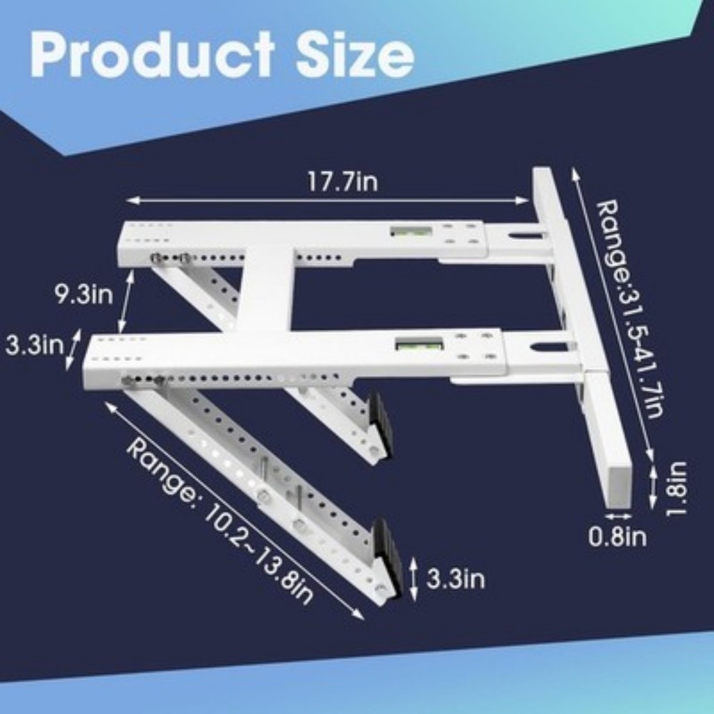 Adjustable Window AC Bracket Stand Conditioner Support Bracket No Drilling White
