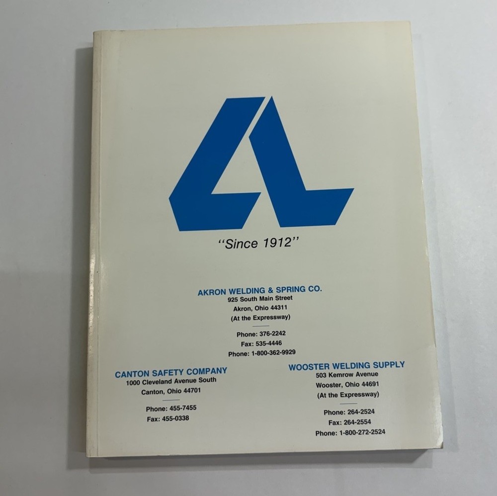 Akron Welding & Spring Co. Ohio Welding Construction Ephemera Book Order Guide
