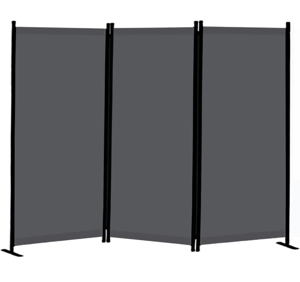 3 Panels Grey Room Divider