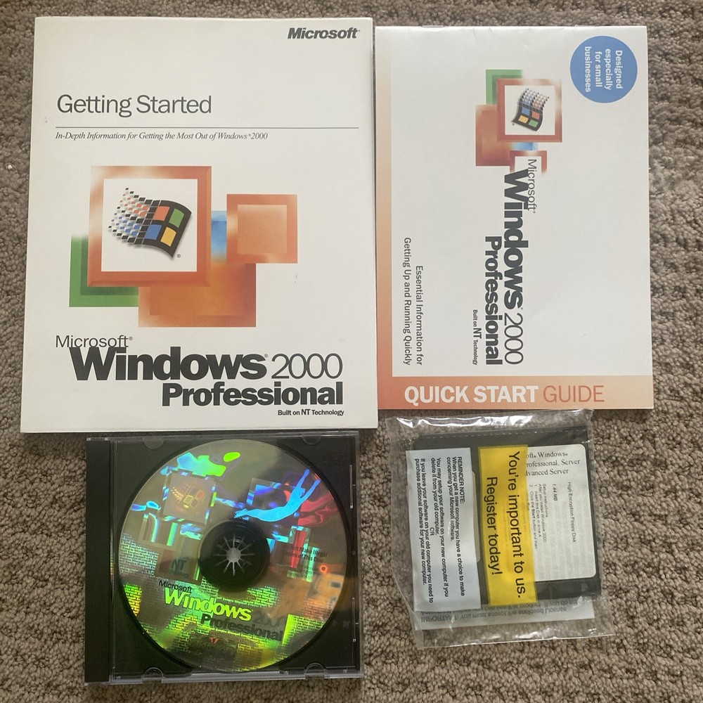 Microsoft Windows 2000 Professional Full Retail Complete