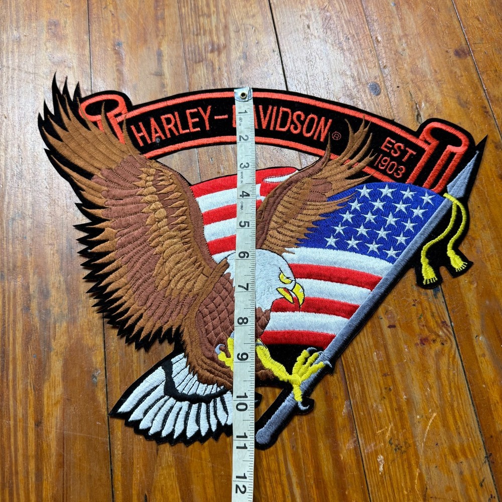 NEW Vintage Harley Davidson Eagle Wing Biker Patch Biker 12"