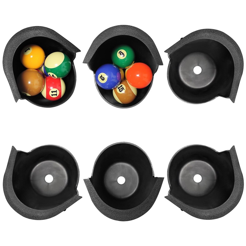 Pool Table Pockets Replacement Pockets for Billiard Table Set of 6