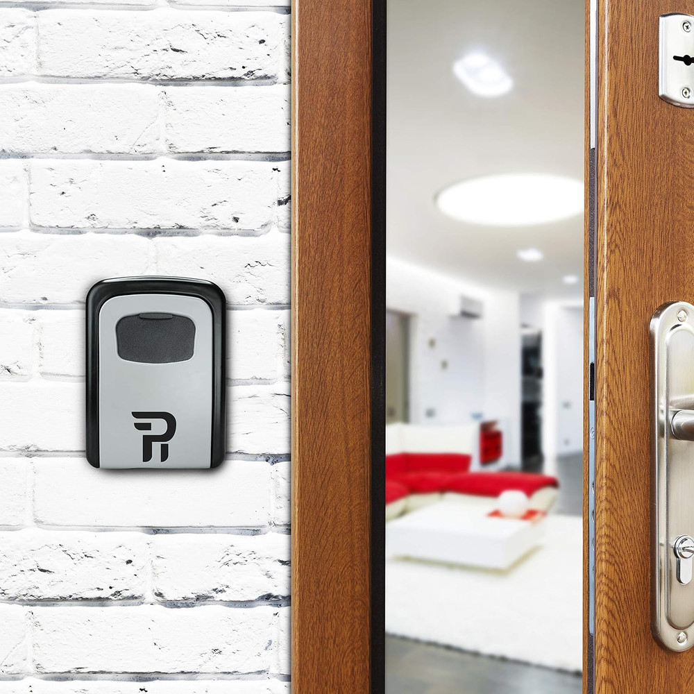 Lock Box for Keys with Code - Wall Mount Spare Key Lockbox Outdoor - Combination