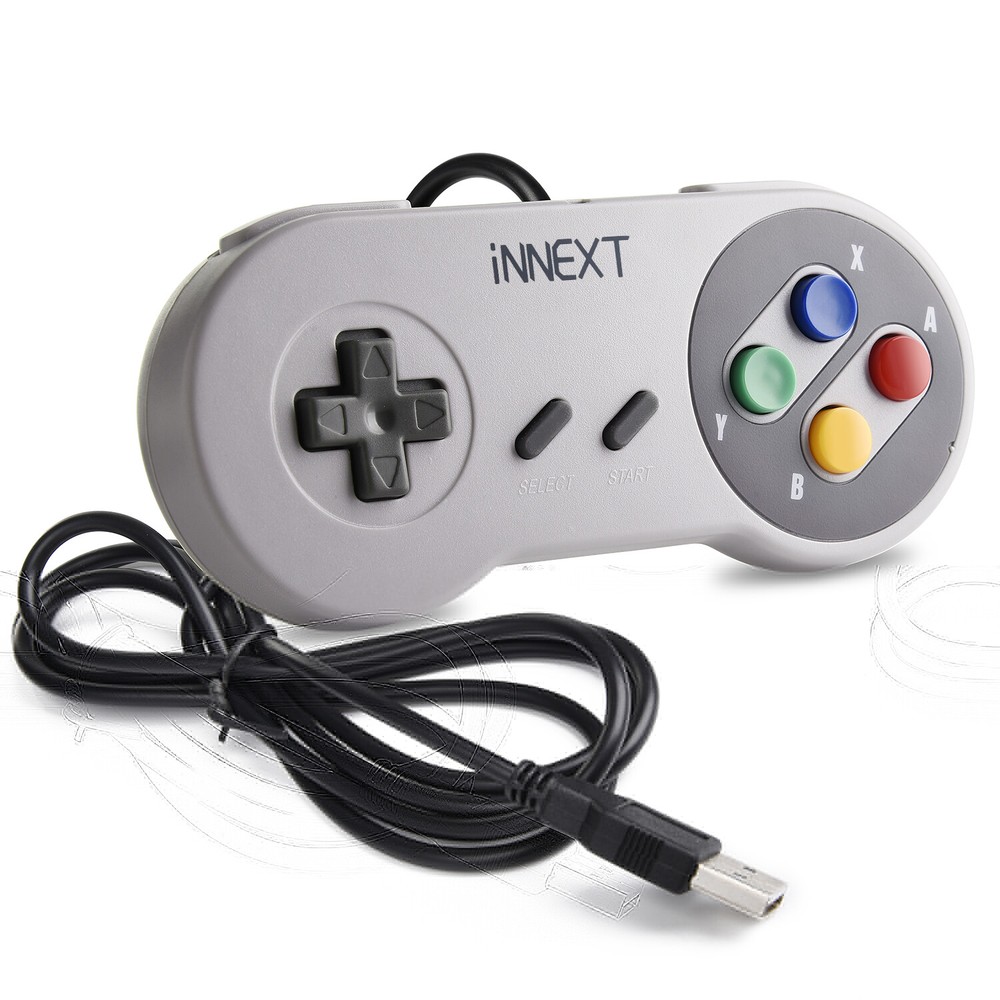 2 Pack iNNEXT SNES USB Super SNES Controller Gamepad for PC & MAC & Raspberry Pi