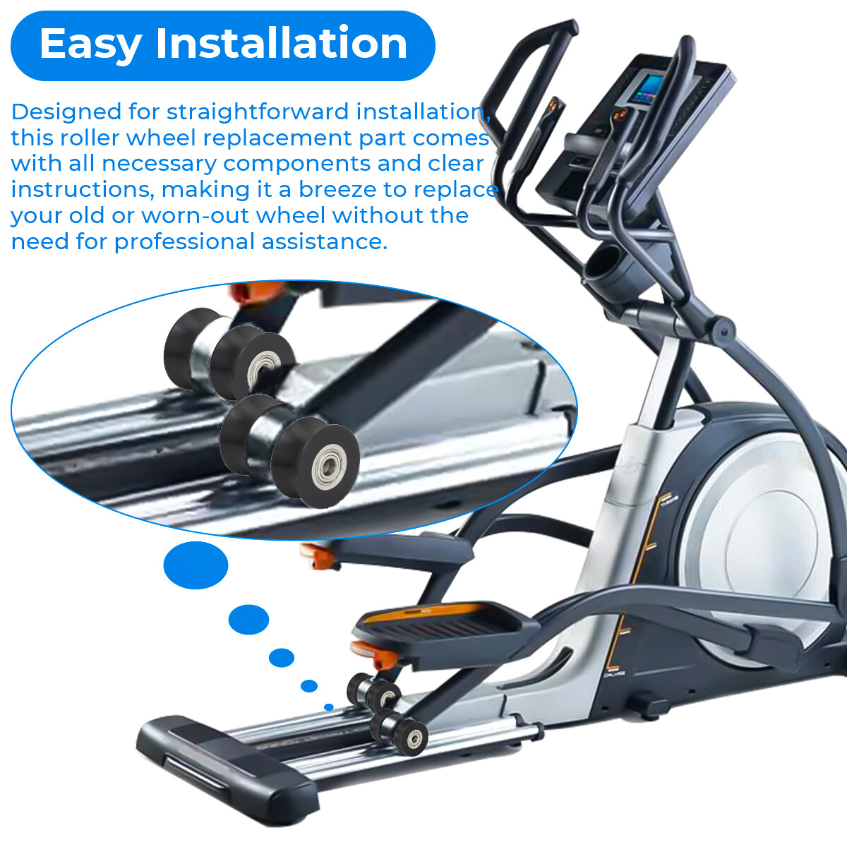 Elliptical Wheel Roller 340773 For NordicTrack Proform FreeMotion HealthRider