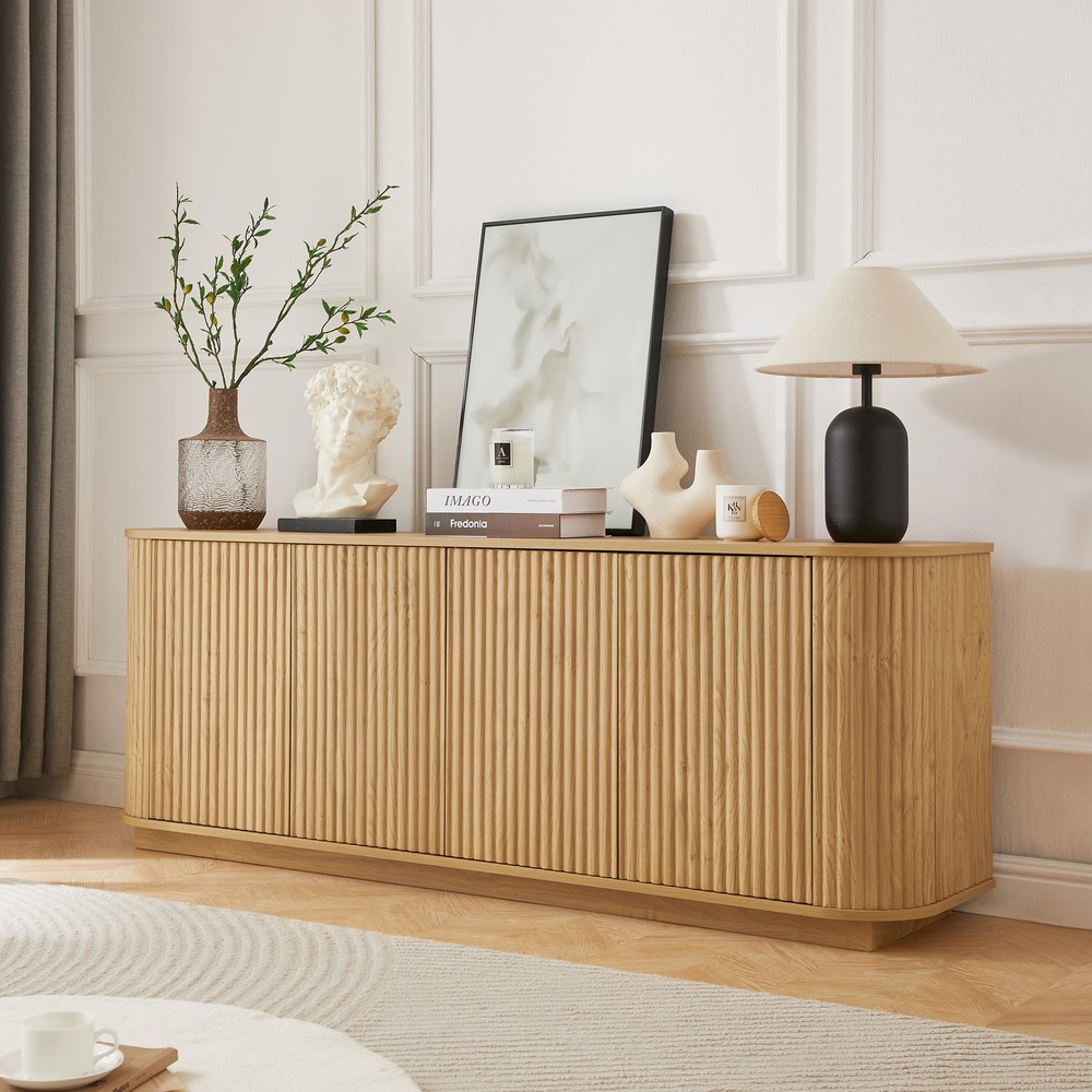 64'' Modern Sideboard Buffet Cabinet Storage Accent Cabinet TV Console Table