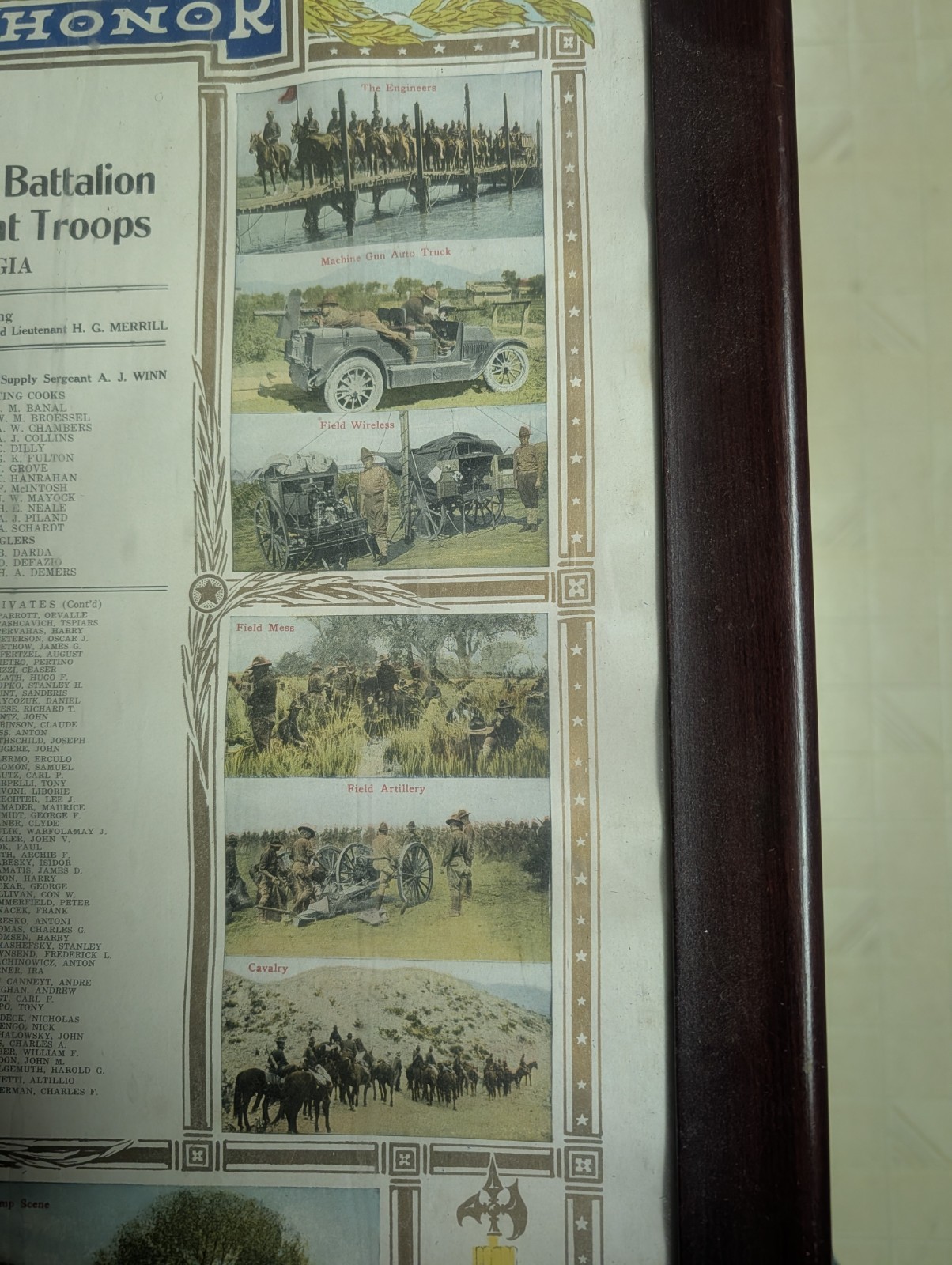 WWI Roster First Training Battalion Engineers Replacement Troops Camp Forest GA