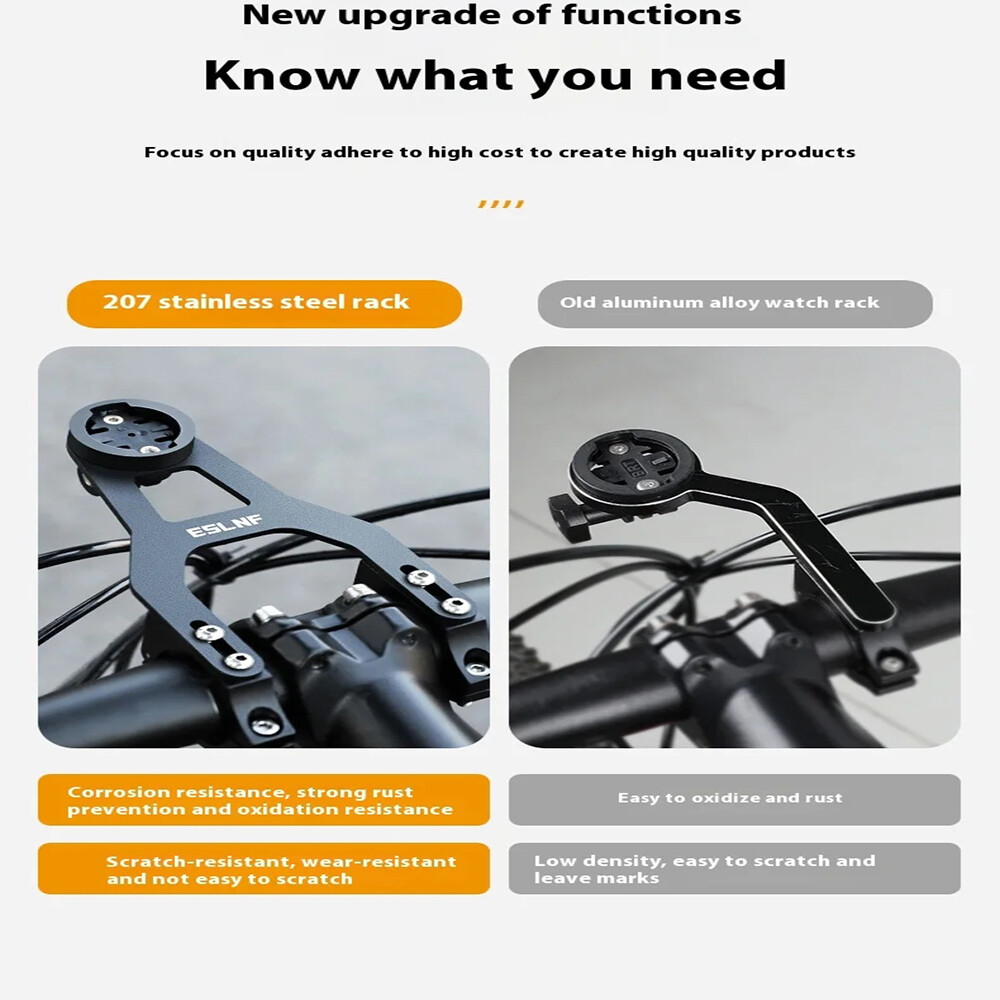 Bicycle Handlebar Computer Holder Light Camera Bracket for Garmin/Bryton Adapter