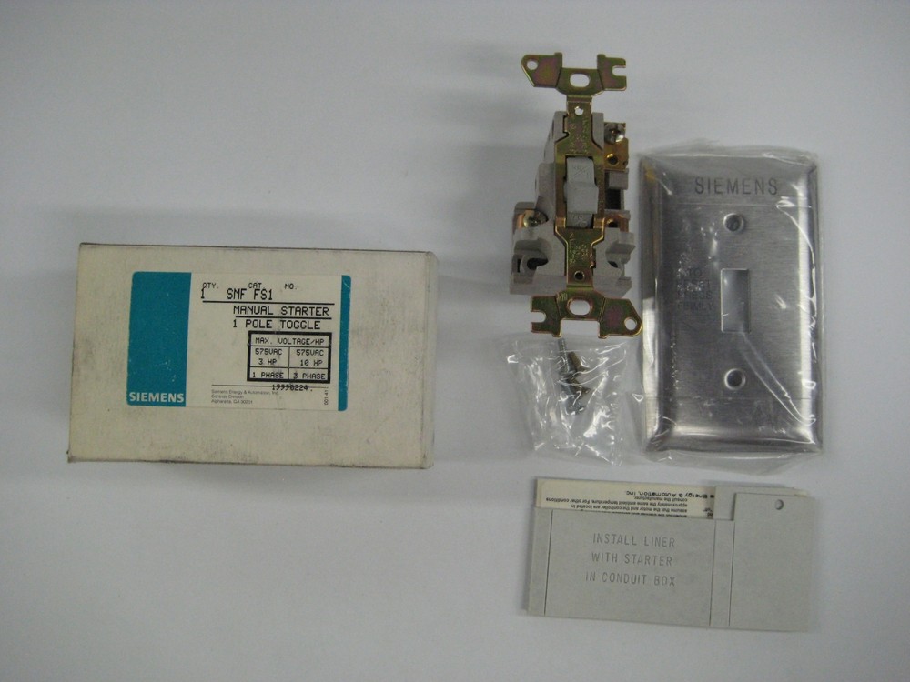 SIEMENS SMFFS1 POLE TOGGLE MANUAL STARTER NSMP