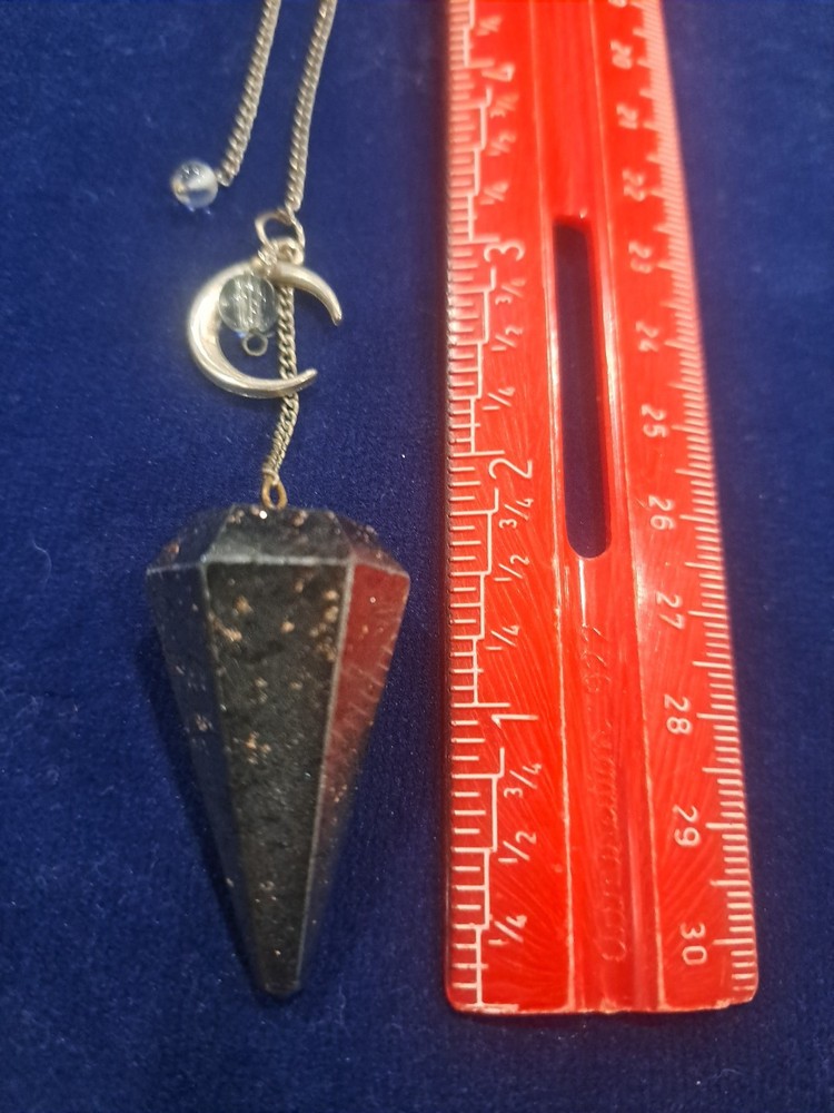 Hematite dowsing crystal pendulum