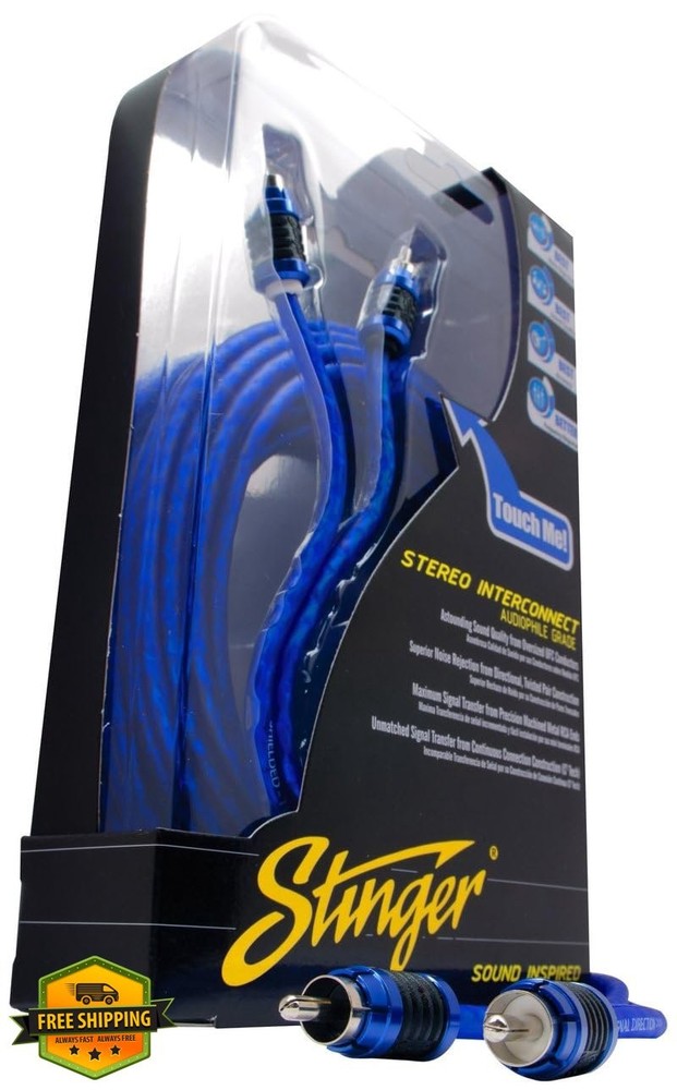 Stinger 17 Ft 2-Channel Hyper-Flex RCA Interconnect Cable