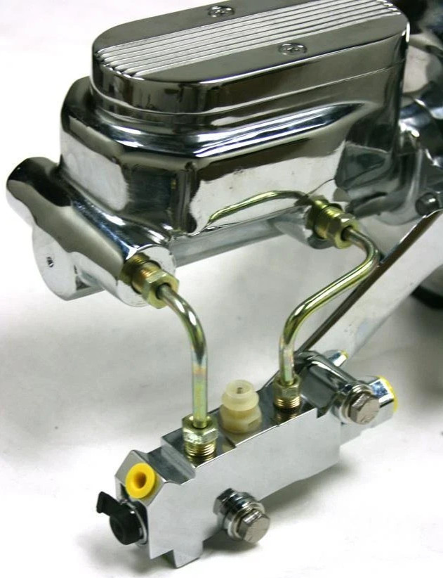 1967-72 Chevy C10 Truck Suburban Chrome Brake Booster Master Cylinder Disc Drum