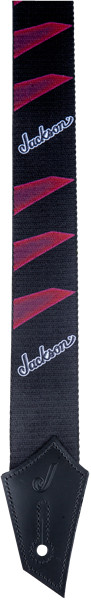 Genuine Jackson Logo Guitar Strap, Headstock Pattern, Black/Red