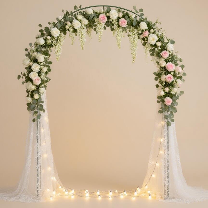 Metal Garden Arch Trellis for Climbing Plants Outdoor, Garden Arbors and Arch...