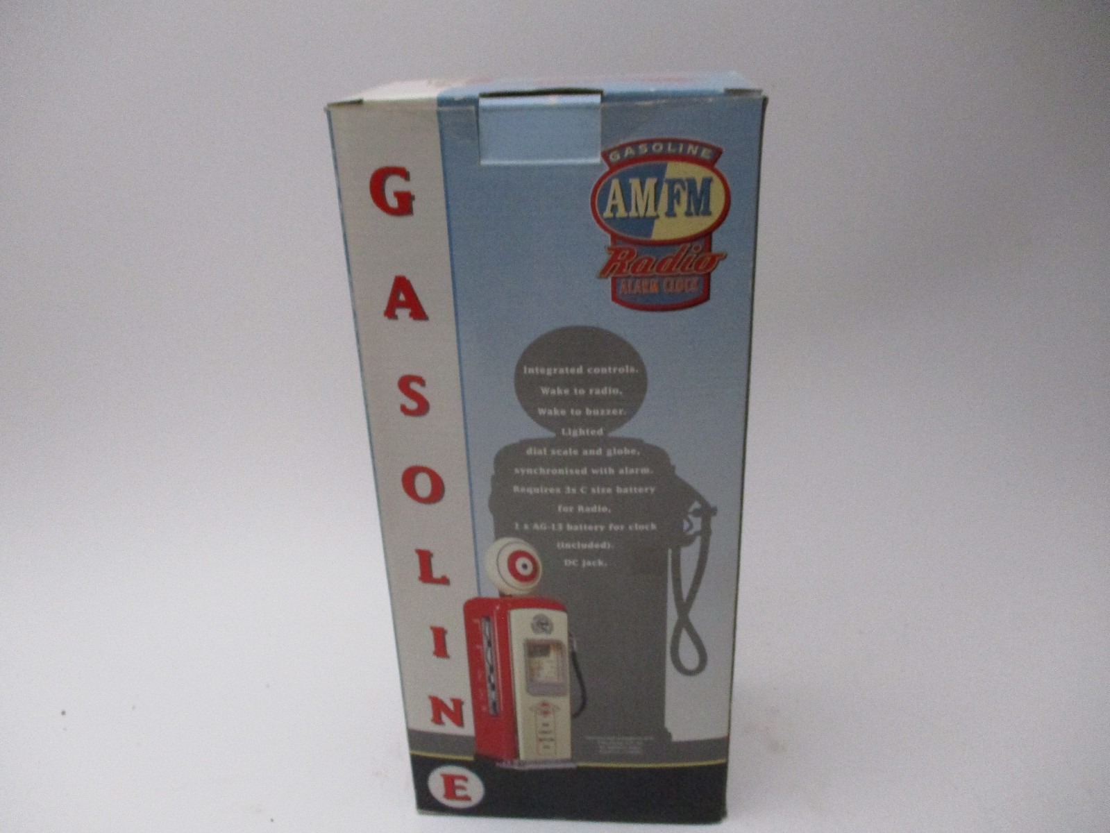 Vintage Gasoline Gas Petrol Pump Alarm Clock Radio AM/FM Boxed New In Box