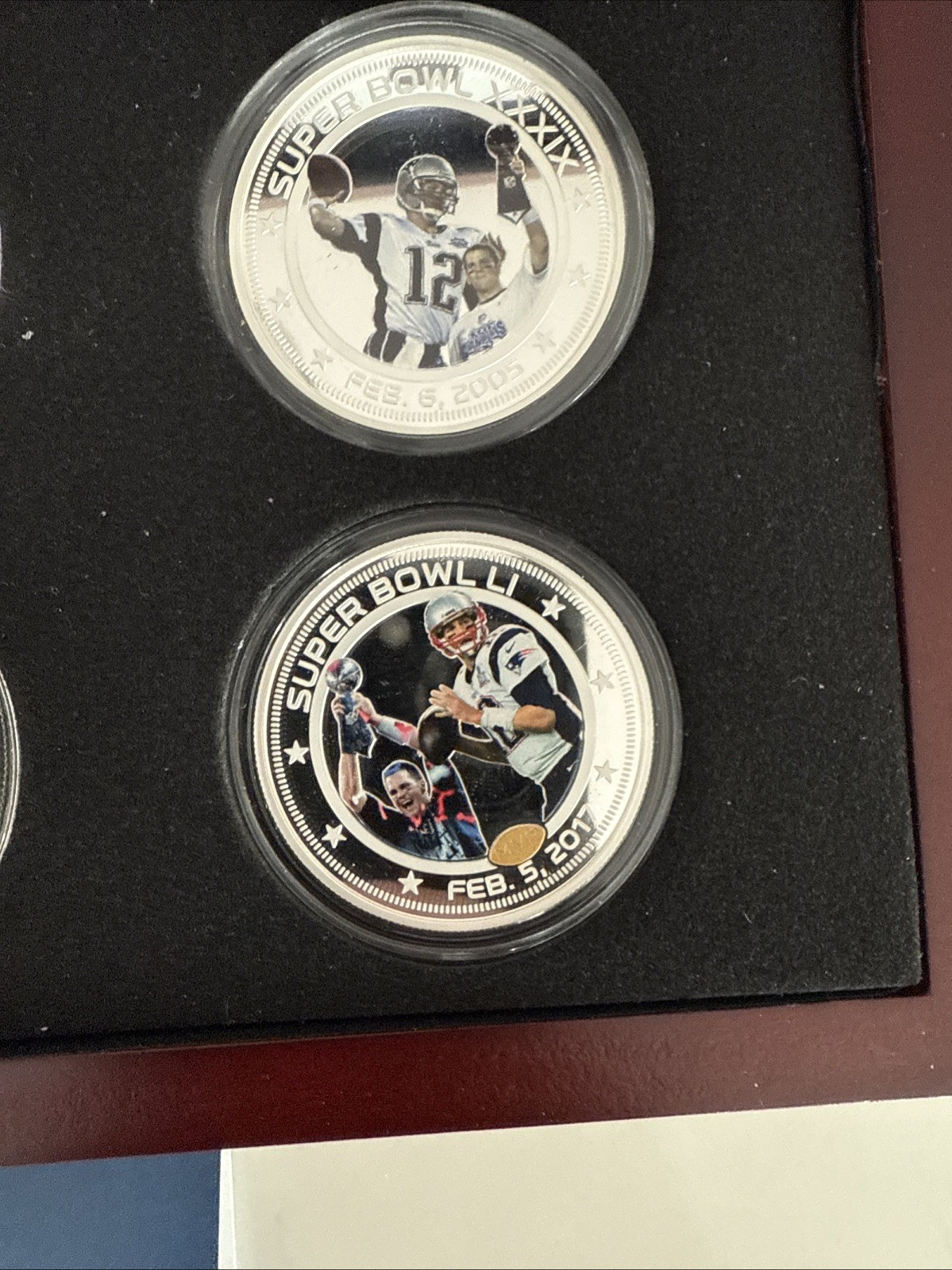 RARE Tom Brady Patriots Proof 8-Coin Dollar Collection Bradford Exchange Mint