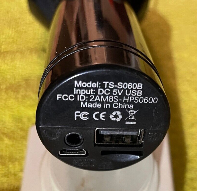 Tech Solutions LED Bluetooth Karaoke Studio Wireless Mic With Speaker Black