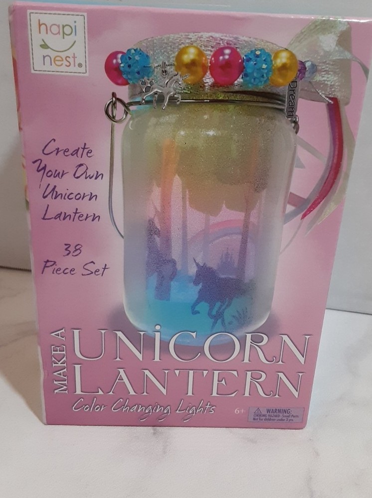 Hapi Nest Make A Unicorn Lantern 38 Piece Set New in Box