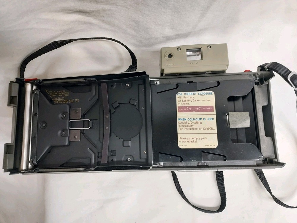 Polaroid 320 Land Camera with Strap, Cold-Clip, User Manual - Untested