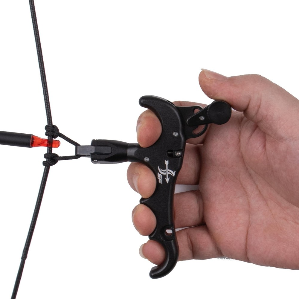 Bow Release for Compound Bow, 4-Finger Archery Release Trigger, 360° Rotatabl...