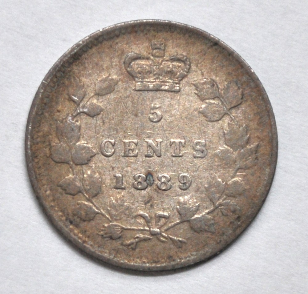 1889 Canada 5 cents