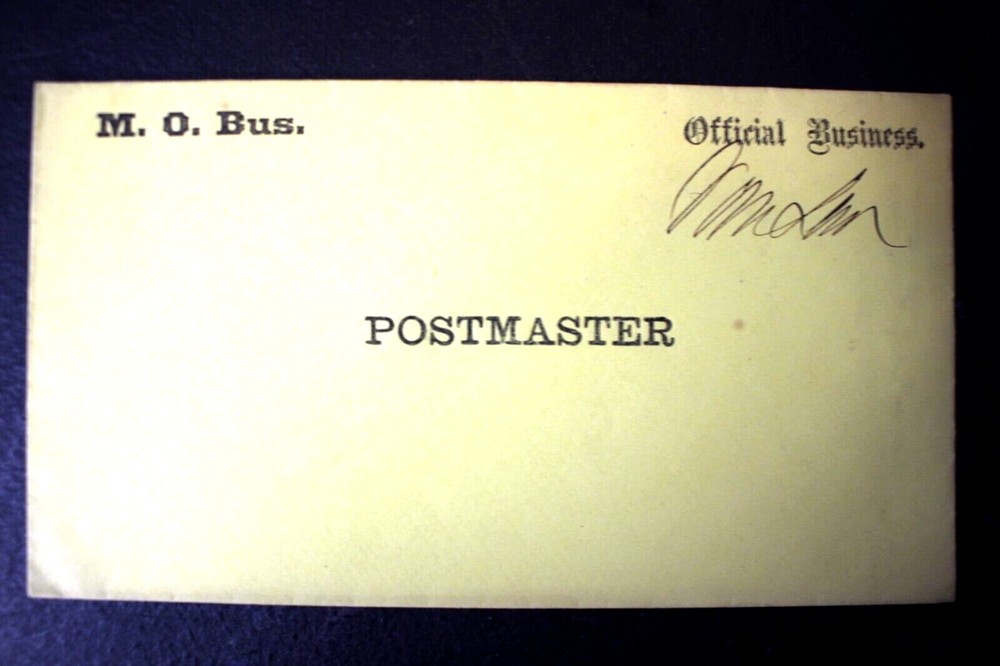 Official Business Postmaster Signed by Postmaster M. O. Bus.