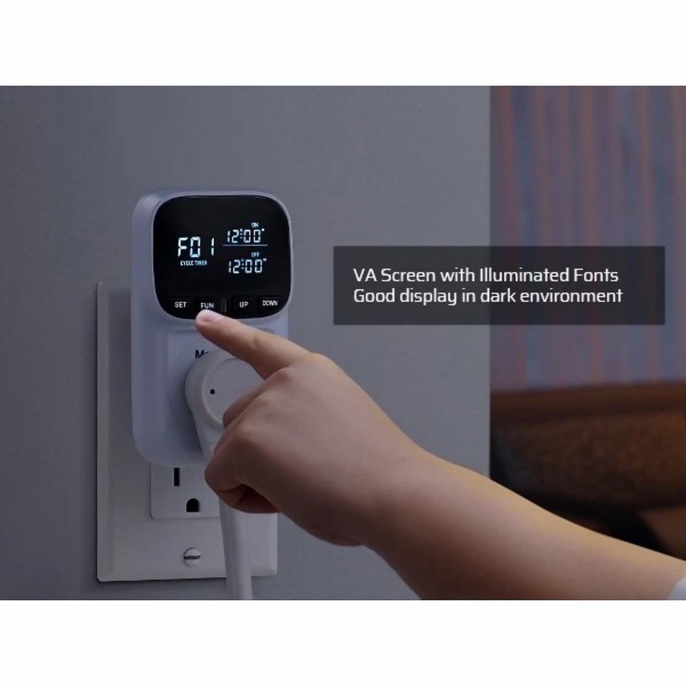 Digital Temperature Controller 16A Power Thermostat Outlet For Heating Cooling