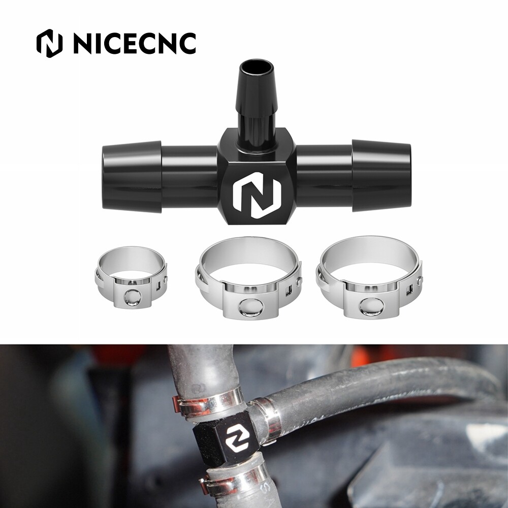 Coolant Pipe T Fitting w/ Hose Clamps For Can-Am Maverick X3 MAX RR R 2017-2023