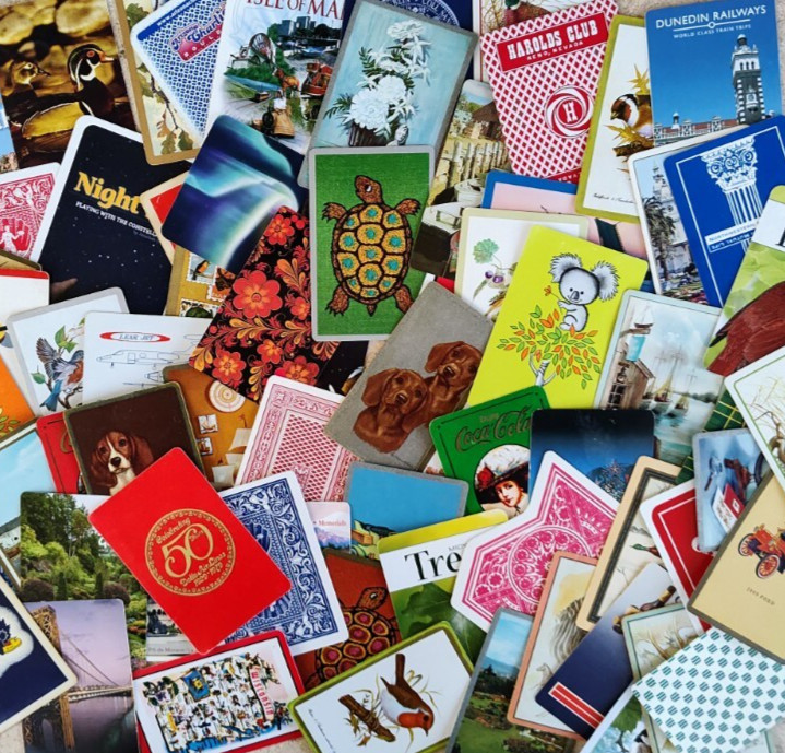 Random Lot of 50 Vintage to Modern Playing Cards for Junk Journaling