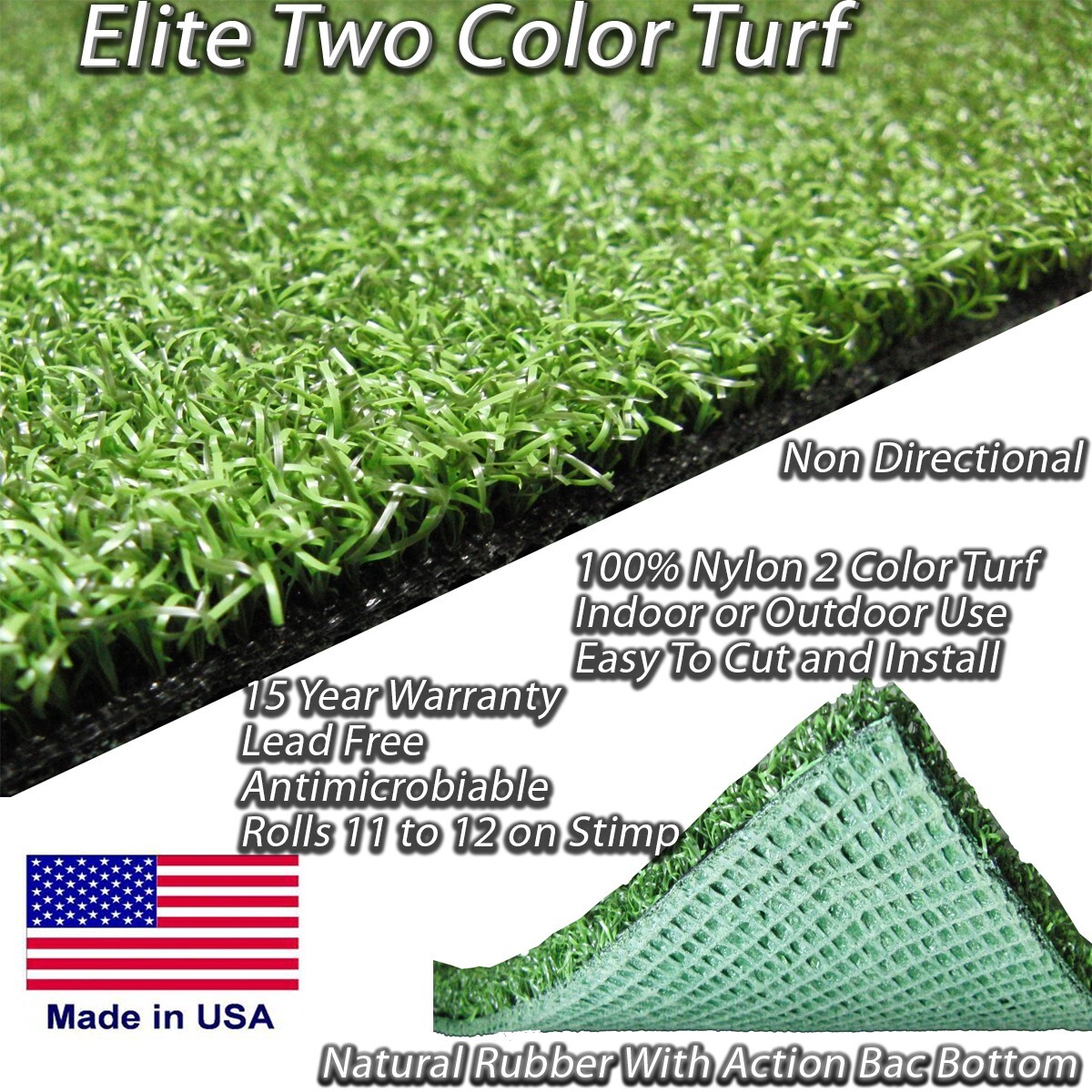 15ft x 30ft Synthetic Turf Backyard Artificial Grass Practice Putting Golf Green