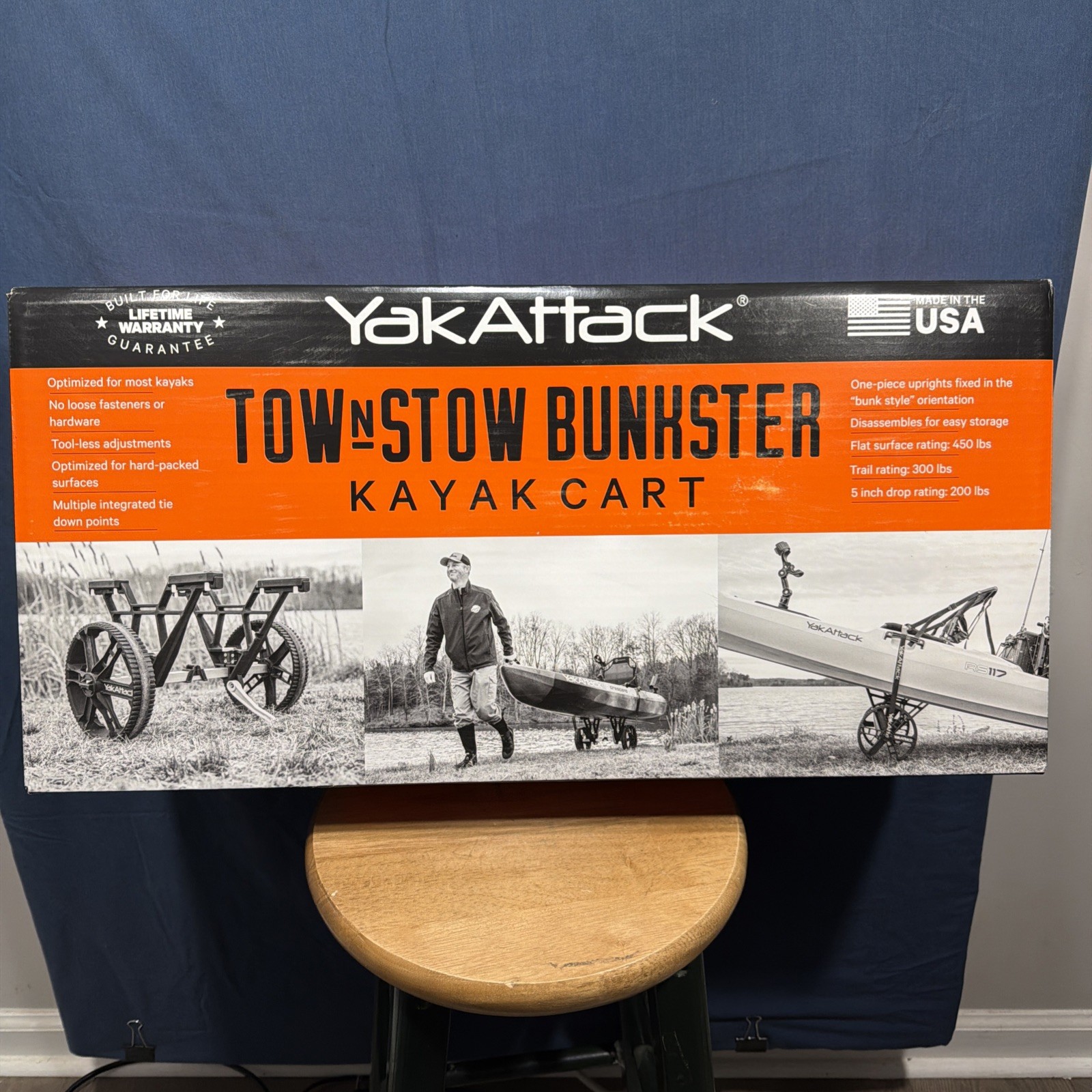YakAttack TNS-1002 TowNStow Bunkster Kayak Cart