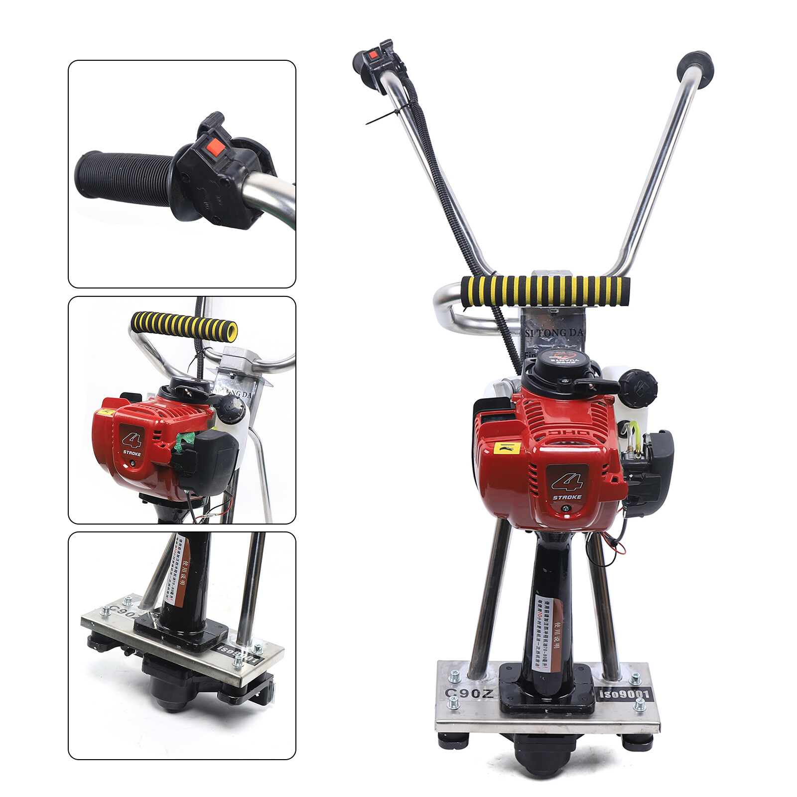 All stainless steel concrete power screed 4 stroke gas cement vibrating 900w USA