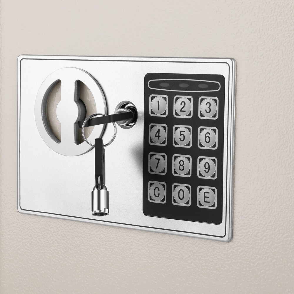 Key Cabinet Digital Lock (Gray), Wall Mounted 40 Key Security Box Storage Safe